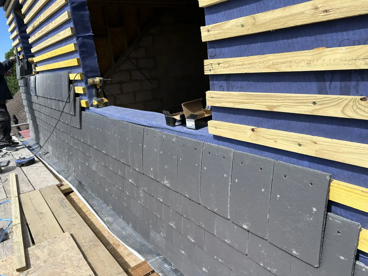 Tiling a dormer roof during a loft conversion