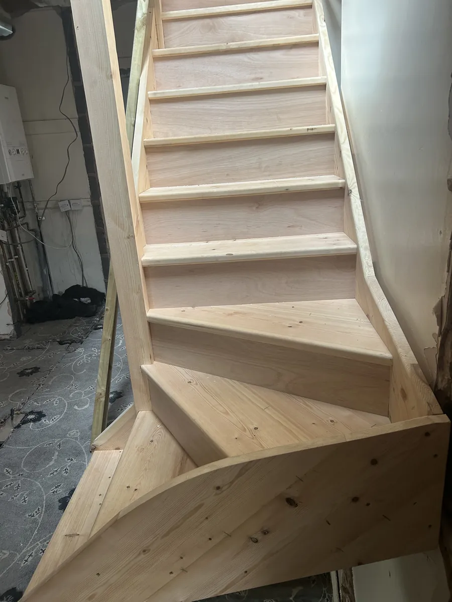 New timber staircase built for a loft conversion